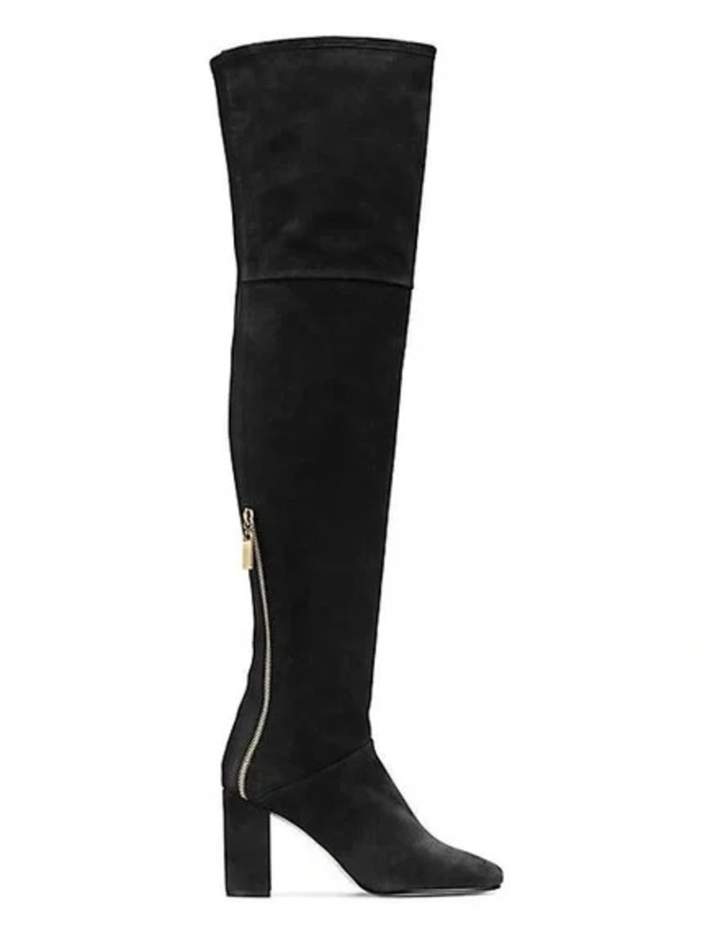 STUART WEITZMAN HARDY Women's Black Over-the-Knee Boot with Side Zip, Sz 37.5